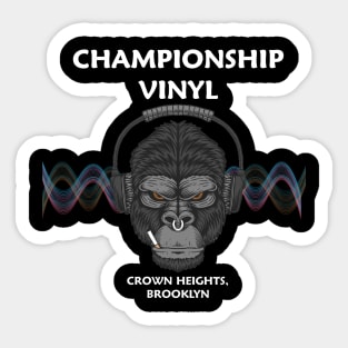 Championship Vinyl Record Store T-Shirt "High Fidelity" Sticker